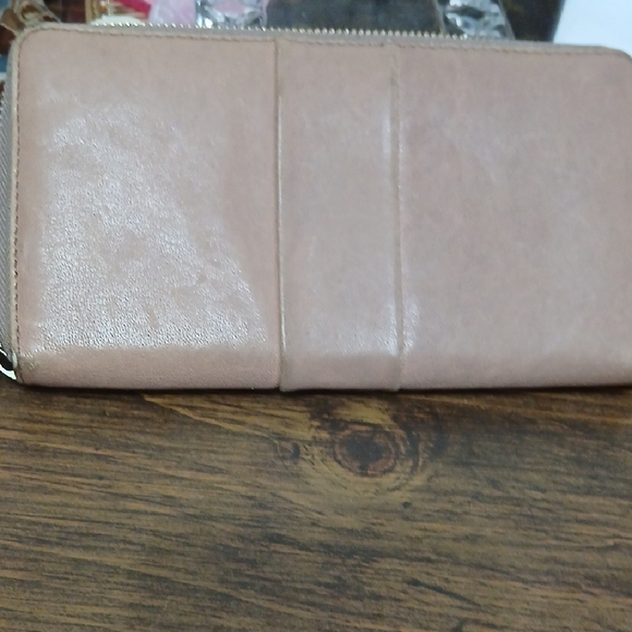 CHLOE Bow Wallet Clutch Leather Zippy Black & Mauve Pink - Picture 2 of 15